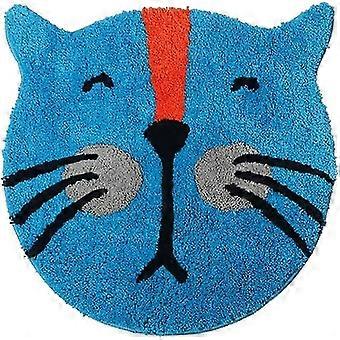Cute Doormat For Kids - Microfiber Absorbent Bathroom Mats - Front Door Mat Carpet Floor Rug - 23.6"x23.6", Cat Shape