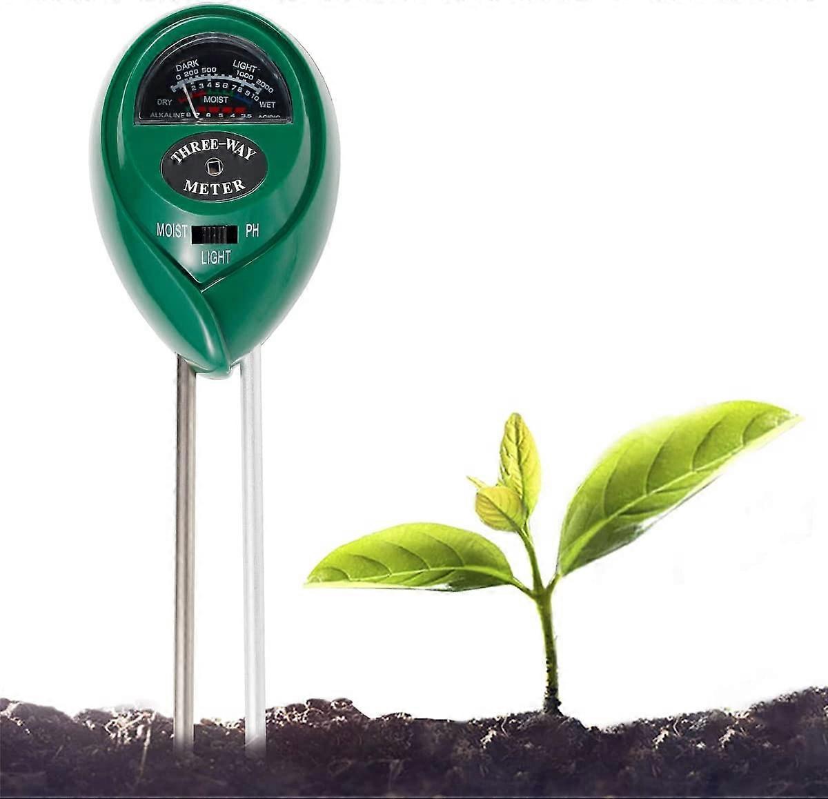 Soil Tester 3 in 1 Soil Testing Kit, Plant Soil Testing Kit with Soil Moisture Light and pH Tester