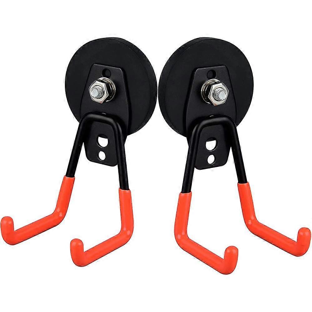 2pcs Garage Magnetic Hooks, Large Storage Magnetic Hooks Heavy Duty, Strong Magnets Metal Utility Hooks KKD