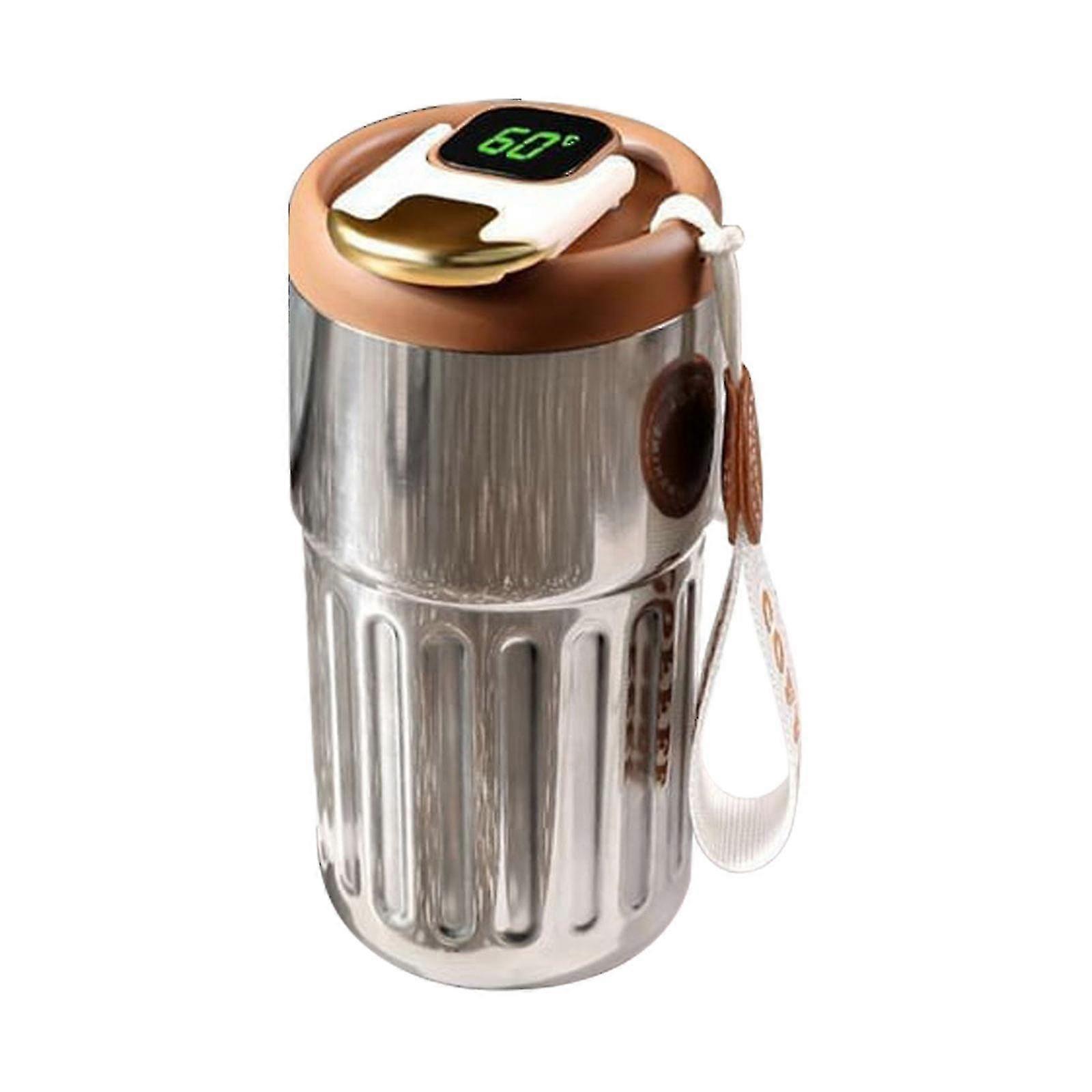 Coffee Thermo With Temperature Display For Men Women, 450ml Keep Warm And Cold For 18 Hours Travel-lian