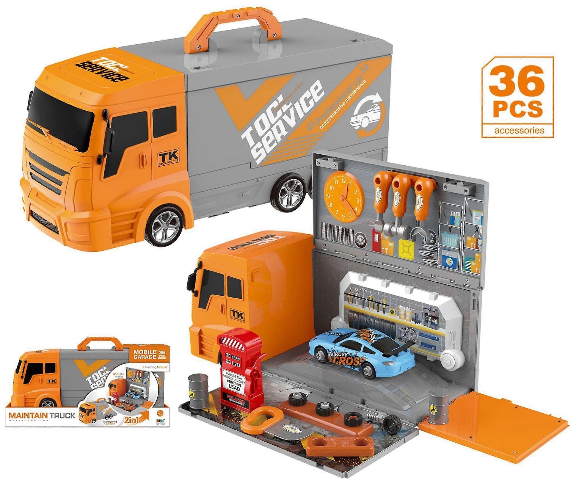 新しい2 In 1医療救急車モデルドクターおもちゃ子供修理エンジニアリング車両子供プレイハウスふり遊びおもちゃ