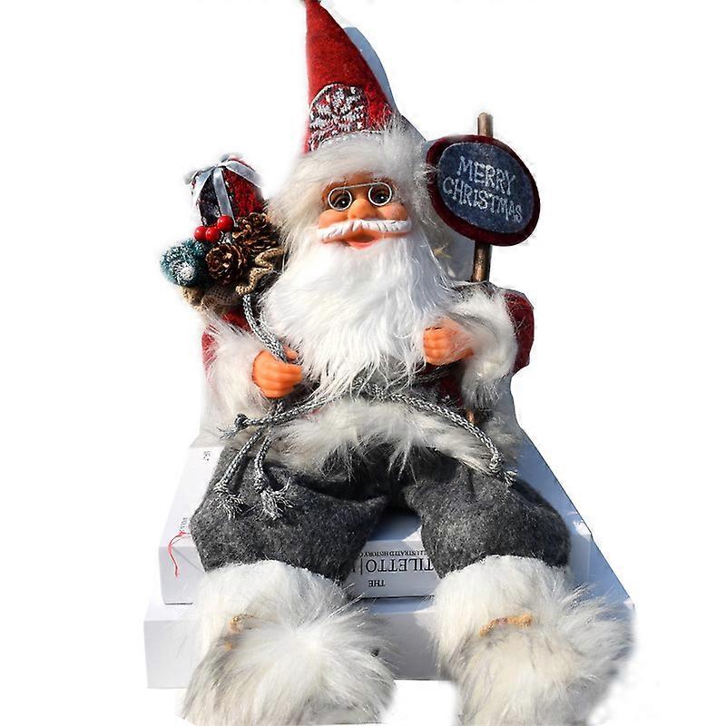 Santa Claus Sitting Christmas Decorations Cute Cute Santa Claus Puppet Window Display
