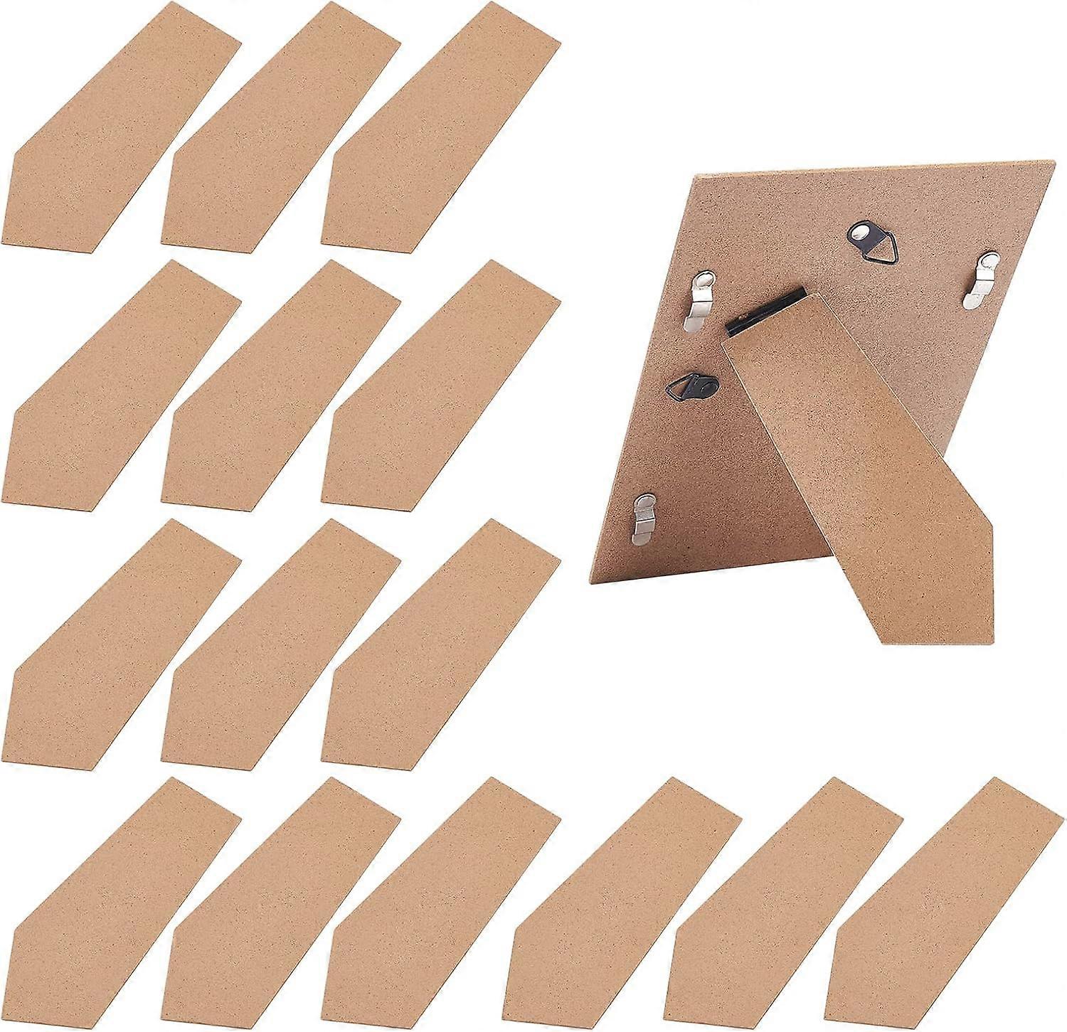 24pcs Wooden Photo Frame Back Support Sheet 5x2inch Camel Picture Display Stand for Photo Frame Stand Accessories 2mm Thick