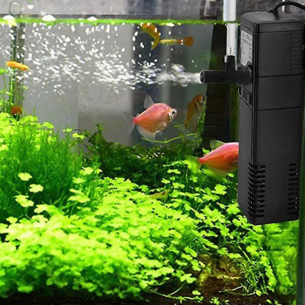 Akvarium internt filter, nedsenkbart kraftfilter med justerbar