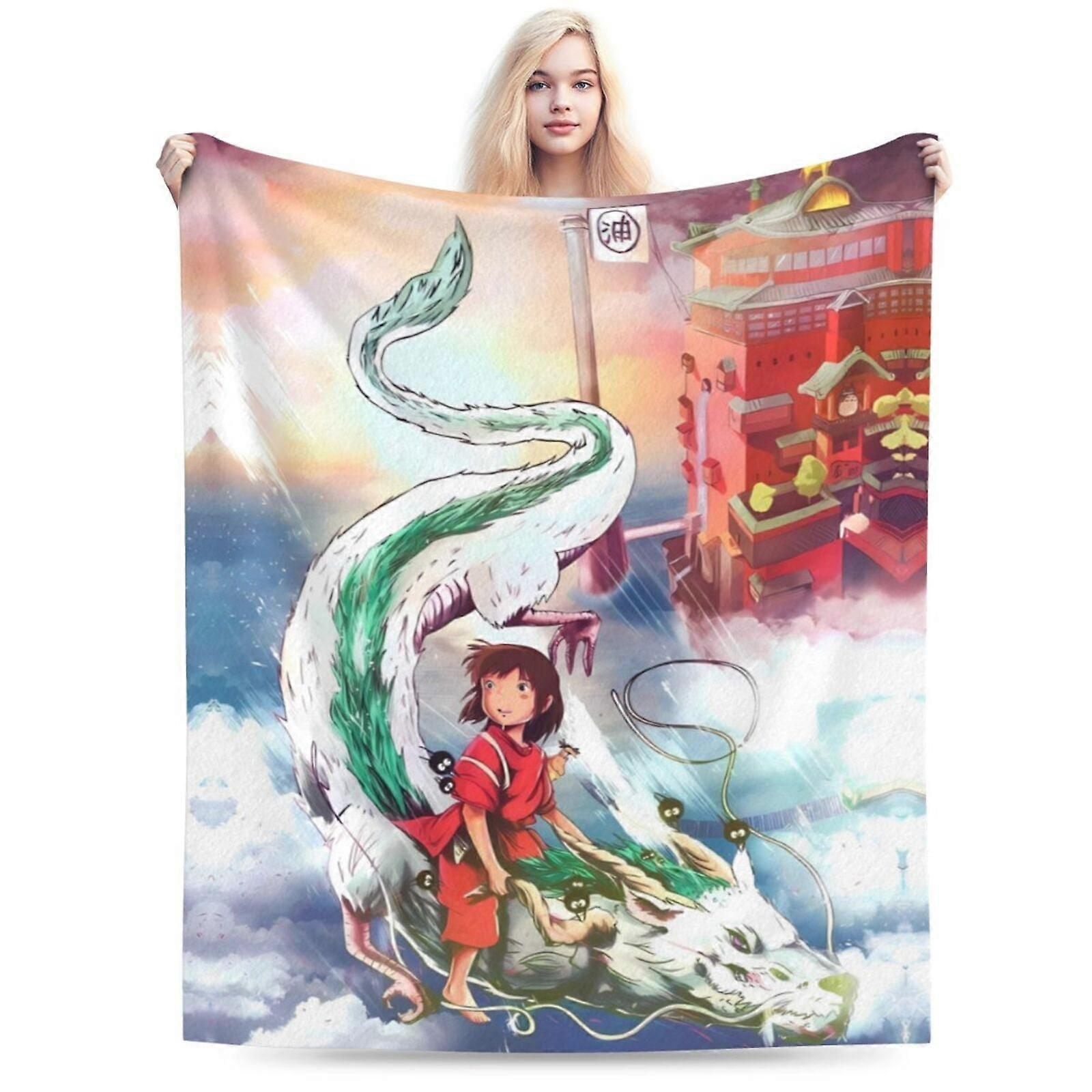 Spirited Away 50" x40" Flanelowy koc Koc do rzucania Miękki ciepły dla dorosłych i dzieci do łóżka Sofa przez cały sezon KDE45555