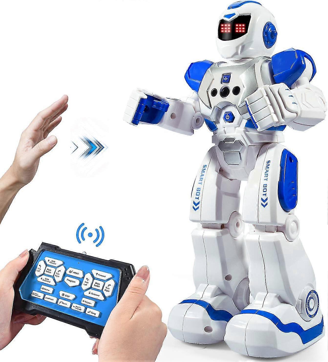 Remote Control Robot for Kids Intelligent Programmable Robot with Infrared Controller,Dancing,Singing, Moonwalking and LED Eyes,Gesture Sensing Toys K
