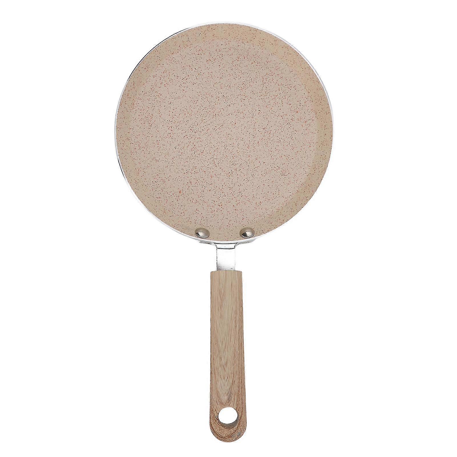 Non Stick Frying Pan with Handle - 18cm Aluminum Alloy Flat Bottomed Cooking Pot for Pancake Breakfast
