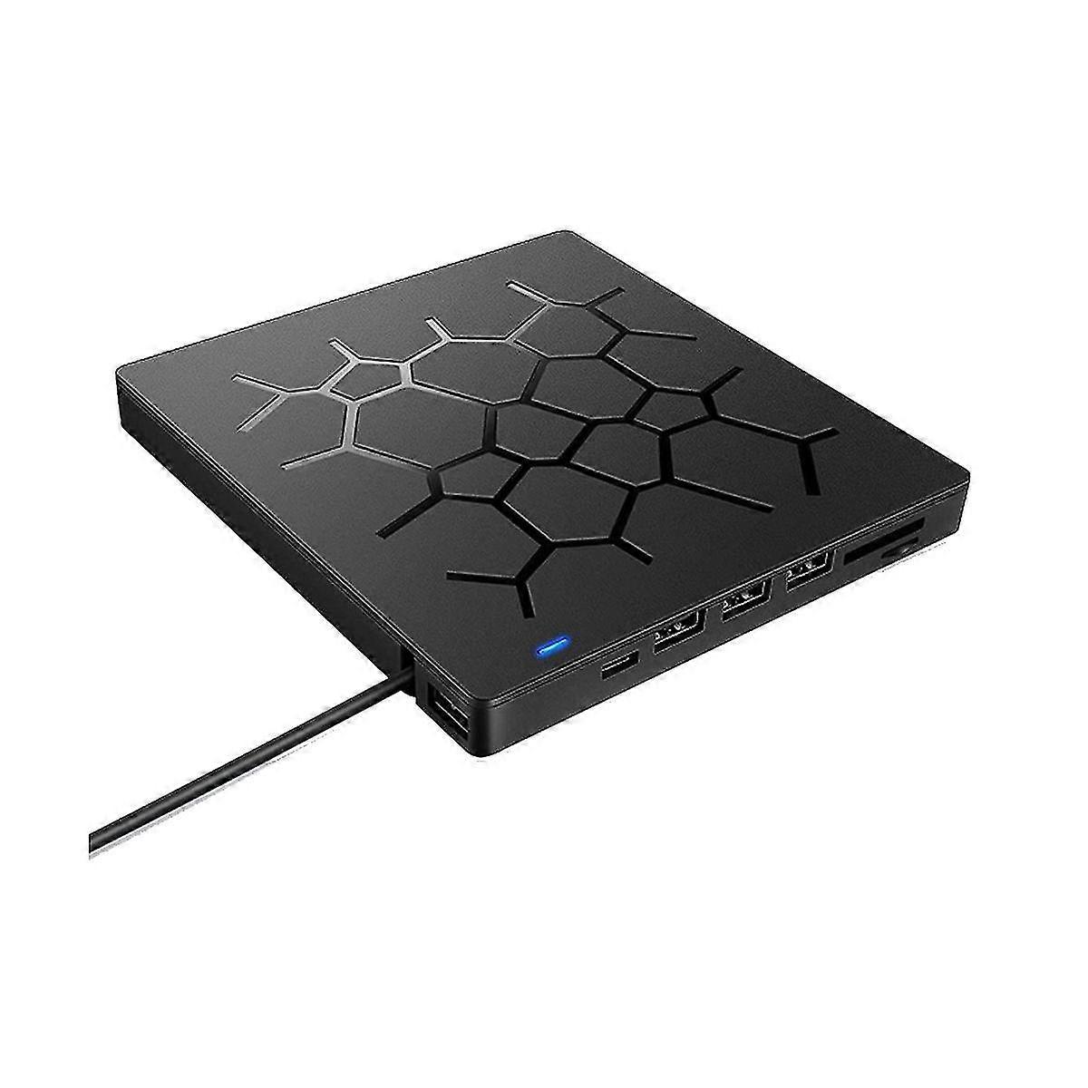 External Cddvd Drive Usb 3.0 Type-c 6 In 1 Dvd Drive Player With Sdtf & Usb3.0 Optical Drives For Pc Laptop
