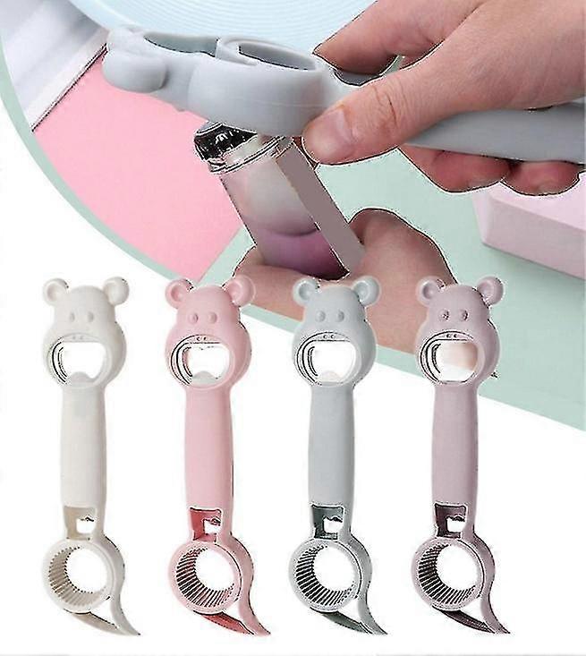 Portable 4 In 1 Bottle Opener Chain Keyring Keychain Beer Metal Design