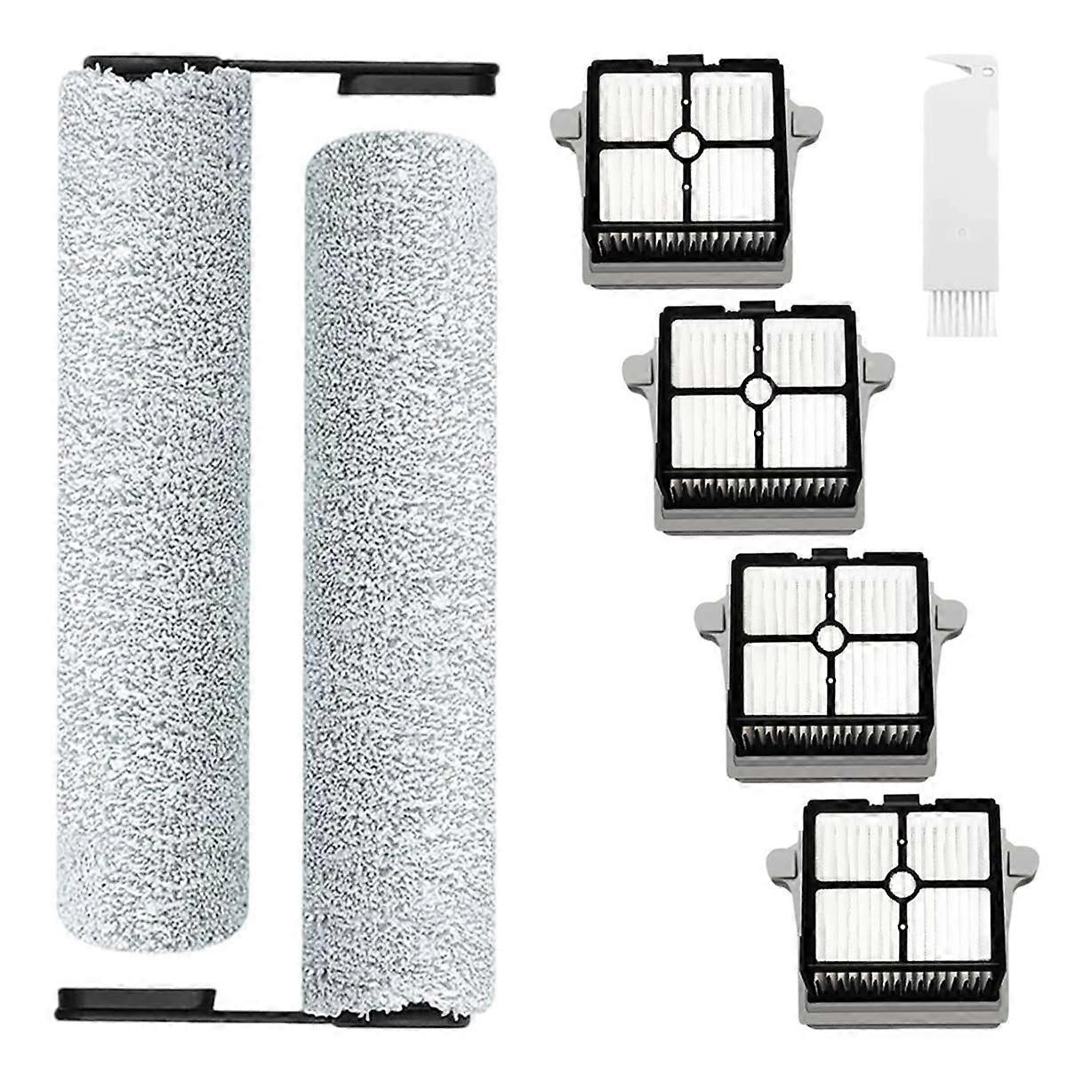 Replacement HEPA Filters and Brush Roller Set for Floor ONE S6/S6PRO Cordless Wet Dry Floor Washer