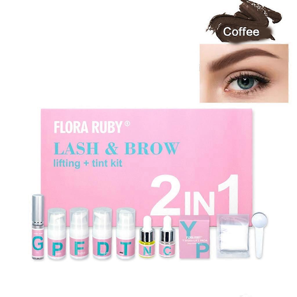 unbrand Lash Lift Set Eyelashes Perm Lash Curling Eyelashes Extensions Makeup Tool Brown