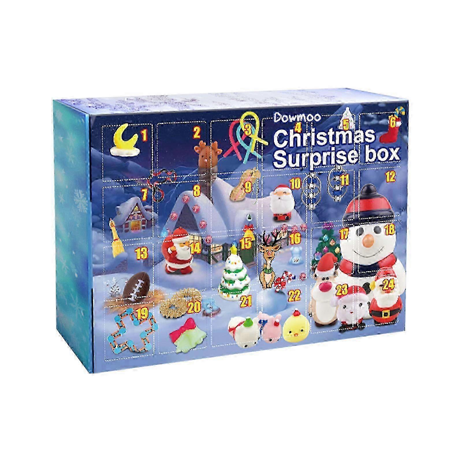 Christmas Advent Calendar 24-day Surprise Blind Box Toy Bulk Christmas Holiday Countdown Calendar With 24 Small Doorschrui1547
