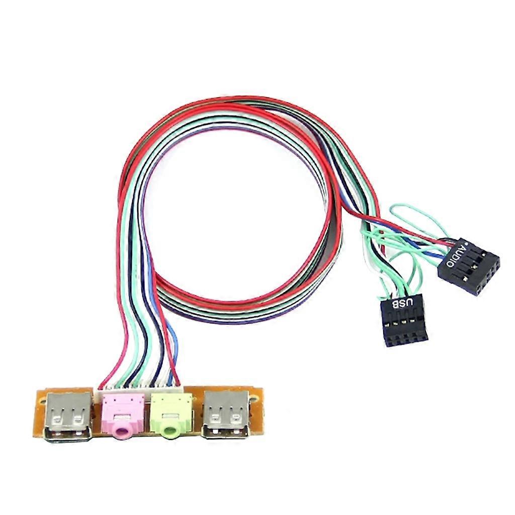 I/0 Audio Output Input DualUSB Front Panel Board Cable USB Audio Panel Cable