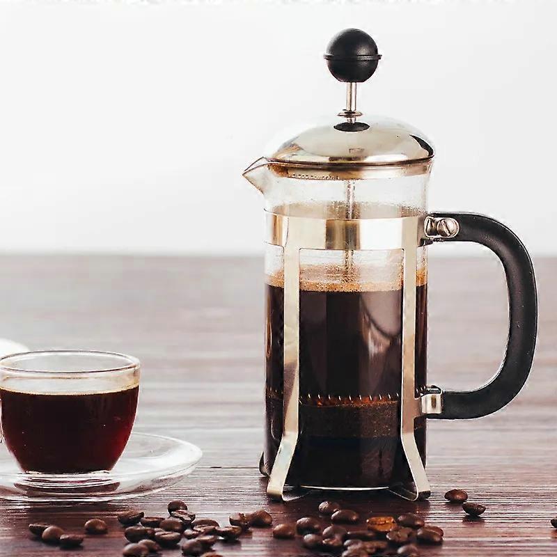 Multifunctional French Presses Coffee Pot Durable Coffee Kettle Teapot Practical Coffee Maker Stainless Steel Glass Coffeeware