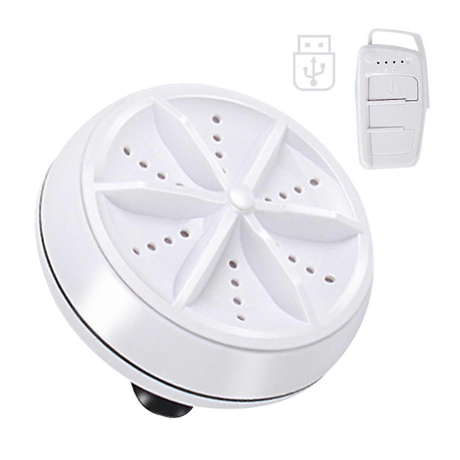 Machine à laver à ultrasons multifonctionnelle, mini outil de nettoyage portable rond de 9 cm