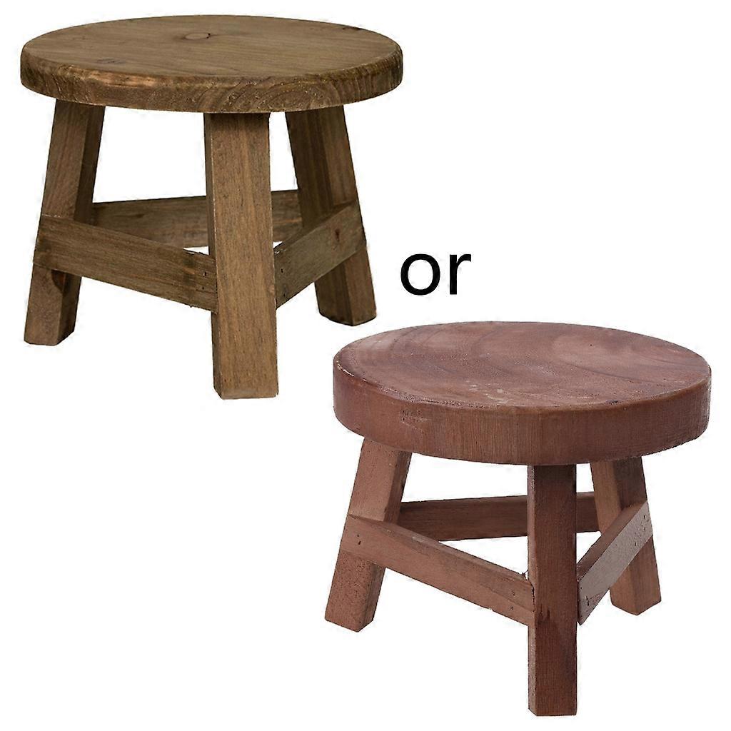 Mini Trä Pall Support Hållare Växtstativ Visar Bracket Rack Konsthantverk