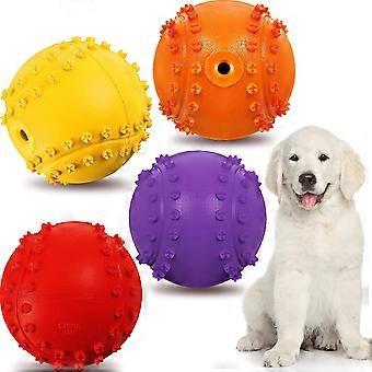Toy Ball Betrouwbare Rubber Fun Interactieve Toy Puppy Chew Toy Beach Outdoor Dog Ball voor grote en kleine honden (Tennis Ball Shape) 4-Pack