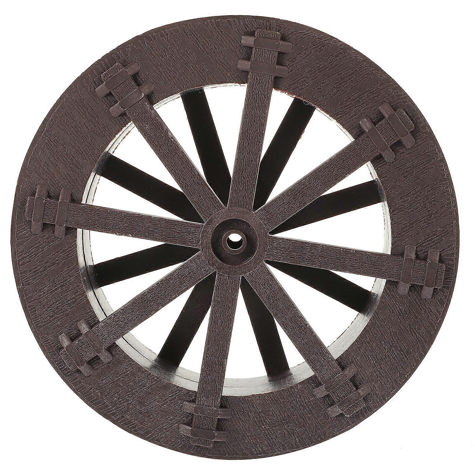 DIY Vattenfallsfontäntillbehör Vattenhjul med Axel Scenlayout Dekor