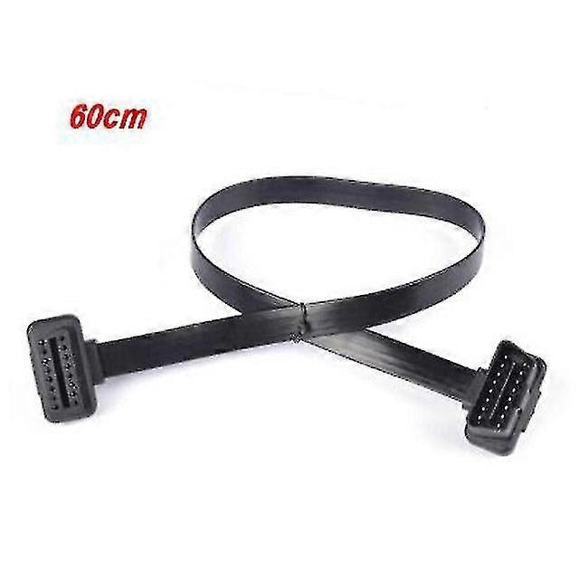 30 ס"מ / 60 ס"מ / 100 ס"מ שטוח דק 16 פינים Obd 2 מאריך Obd2 16 פין Elm327 זכר לנקבה מתאם מתאם מרפק כבל מחבר Obdii