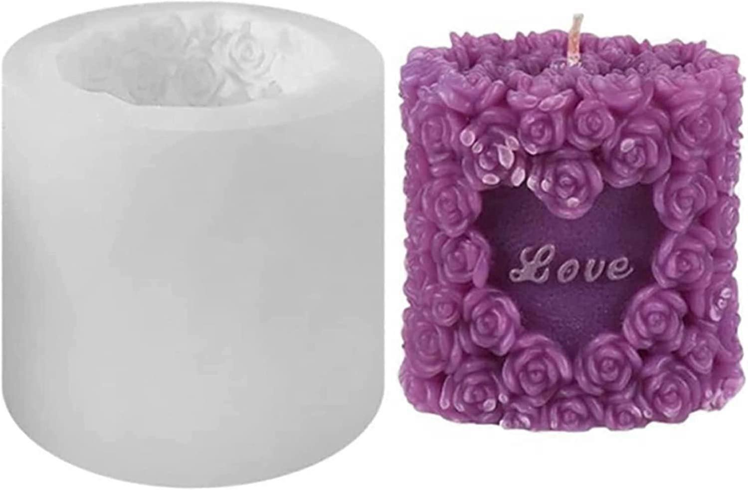 3Dローズシリコンキャンドルモールドソープモールド素敵な結婚式キャンドルモールド誕生日バレンタインデーの結婚式のためのフォンダンケーキモールド