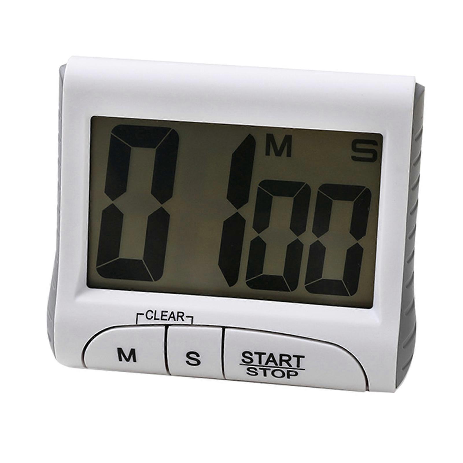 MengXi Kitchen Timer Large Screen Display Precise Easy to Read Bracket Design Strong Magnetic Baking ABS Clear Loud Alarm Digital Timer for Restaurant