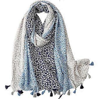 Scarf Women Floral Printed Fashion Fringed Wraps Elegant Shawl Ladies Scarves