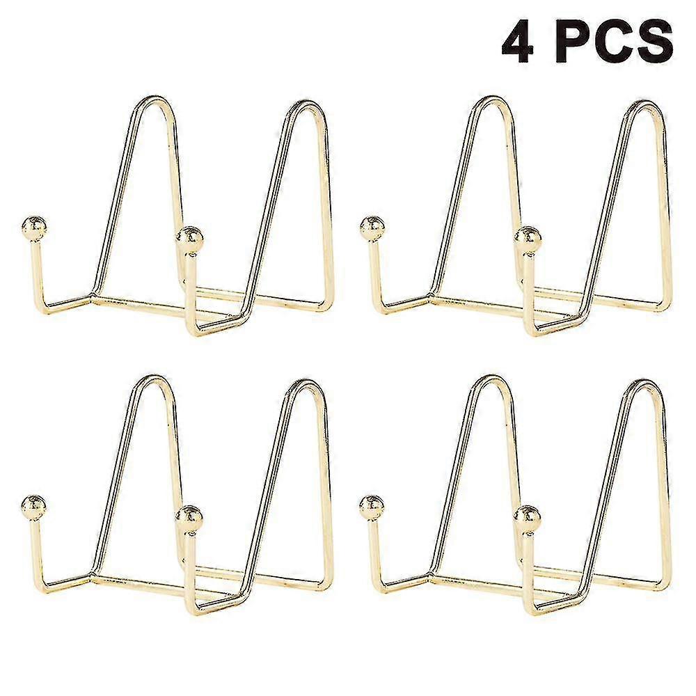 4 stuks plaat staat voor displayplaathouder display stand-size: klein / kleur: goud