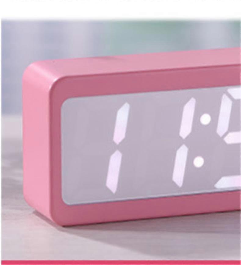 Color-changing Alarm Clock Table Clock Night Light Luminous Clock Electronic Date Temperature Sound Control Desktop Smart Multi-function Digital