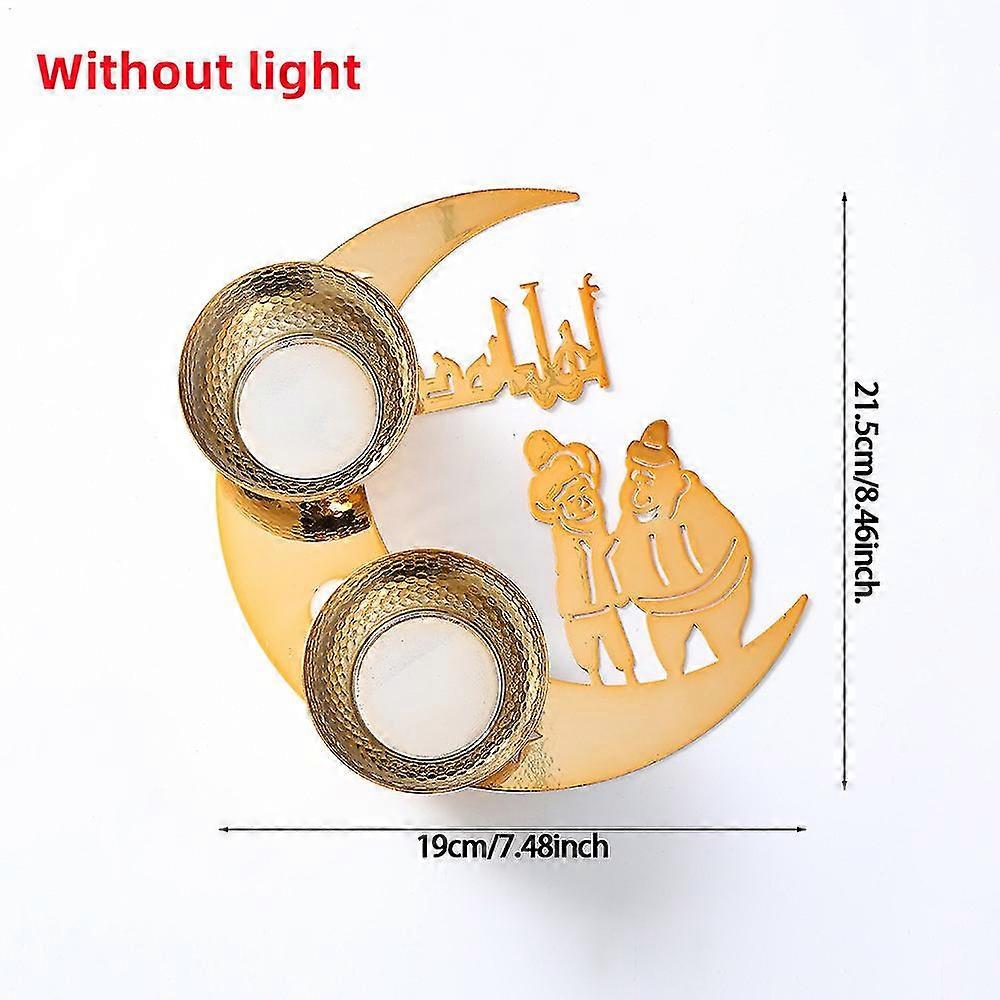 Metal Gold Ramadan Food Tray Eid Mubark Decoration for Home 023 Eid Al Adha Islamic Ramadan Kareem Muslim Festival Ornament