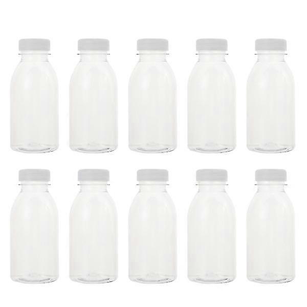 10 stk glas drikkeflasker låg smoothie flasker låg plast drikkeflaske plast drikkevarebeholder genanvendelige drikkeflasker