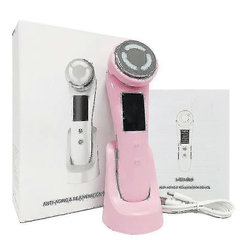 5-en-1 Instrument de rajeunissement de la peau Micro-courant Couleur Lumière Introducteur Température Sensible Soins du Visage Nettoyage de la Peau Instrument de rajeunissement de la peau