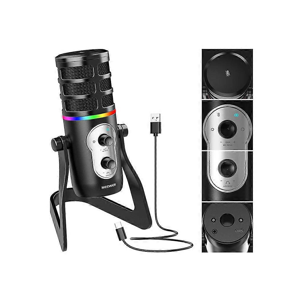 Hot Selg Microfone Rgb Streaming Mic Usb Gaming 4 Pickup Patterns ميكروفون مكثف