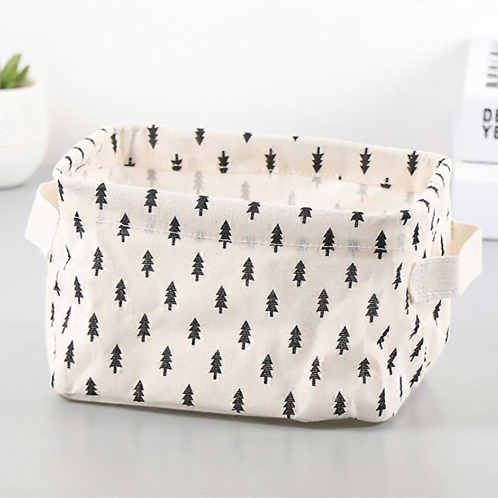 Storage Boxes Linen Desktop Storage Basket Sundries Storage Box with Handle_c24070432