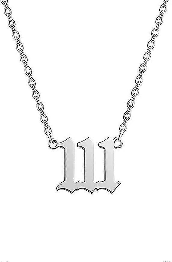Angel Number Collier Argent / or Acier inoxydable Numérologie Bijoux