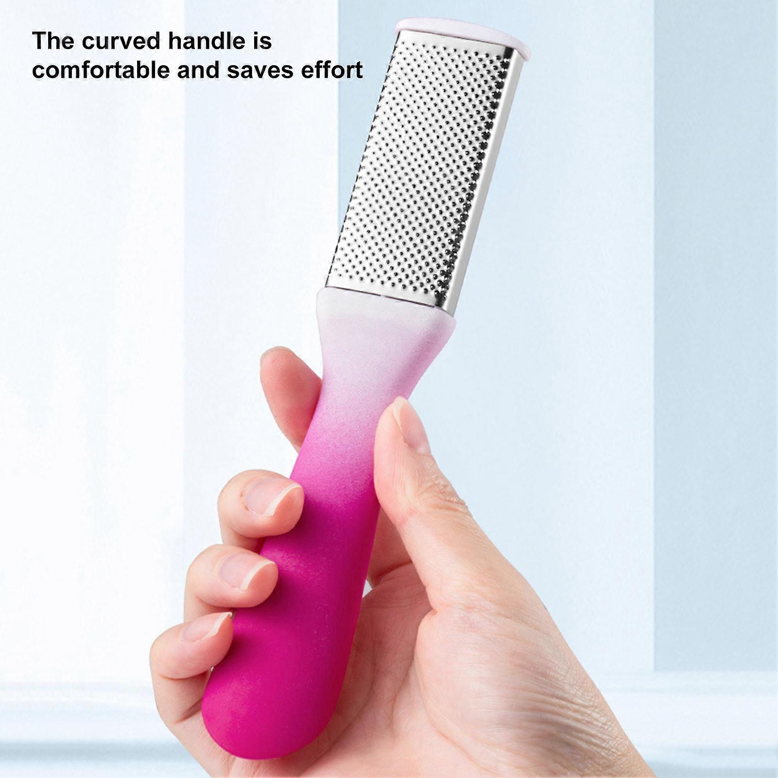 Pé File Gradient Handle Non-slip Good Grip Dual Sided Design ergonômico Foot Care Aço inoxidável Remover Hard Skin Pedicure Tool