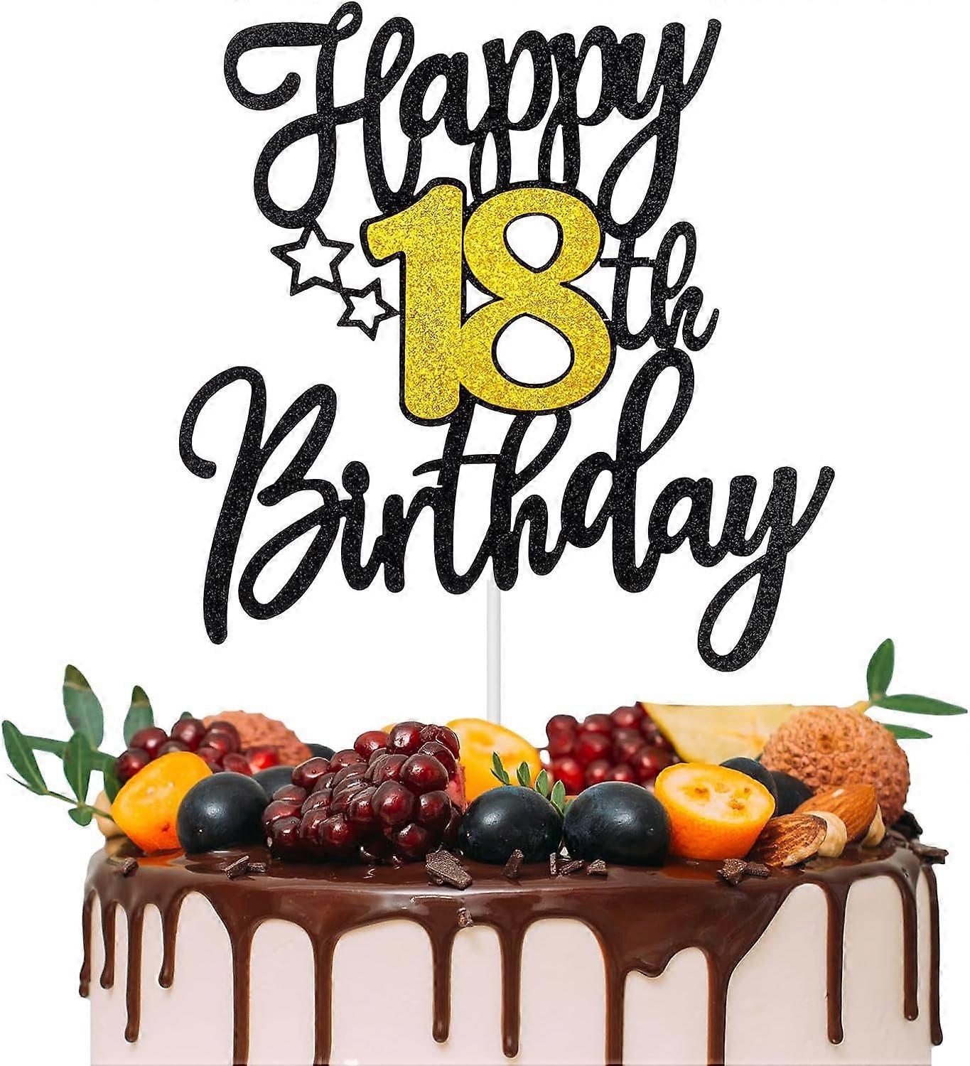 1pcs18th birthday cake placard