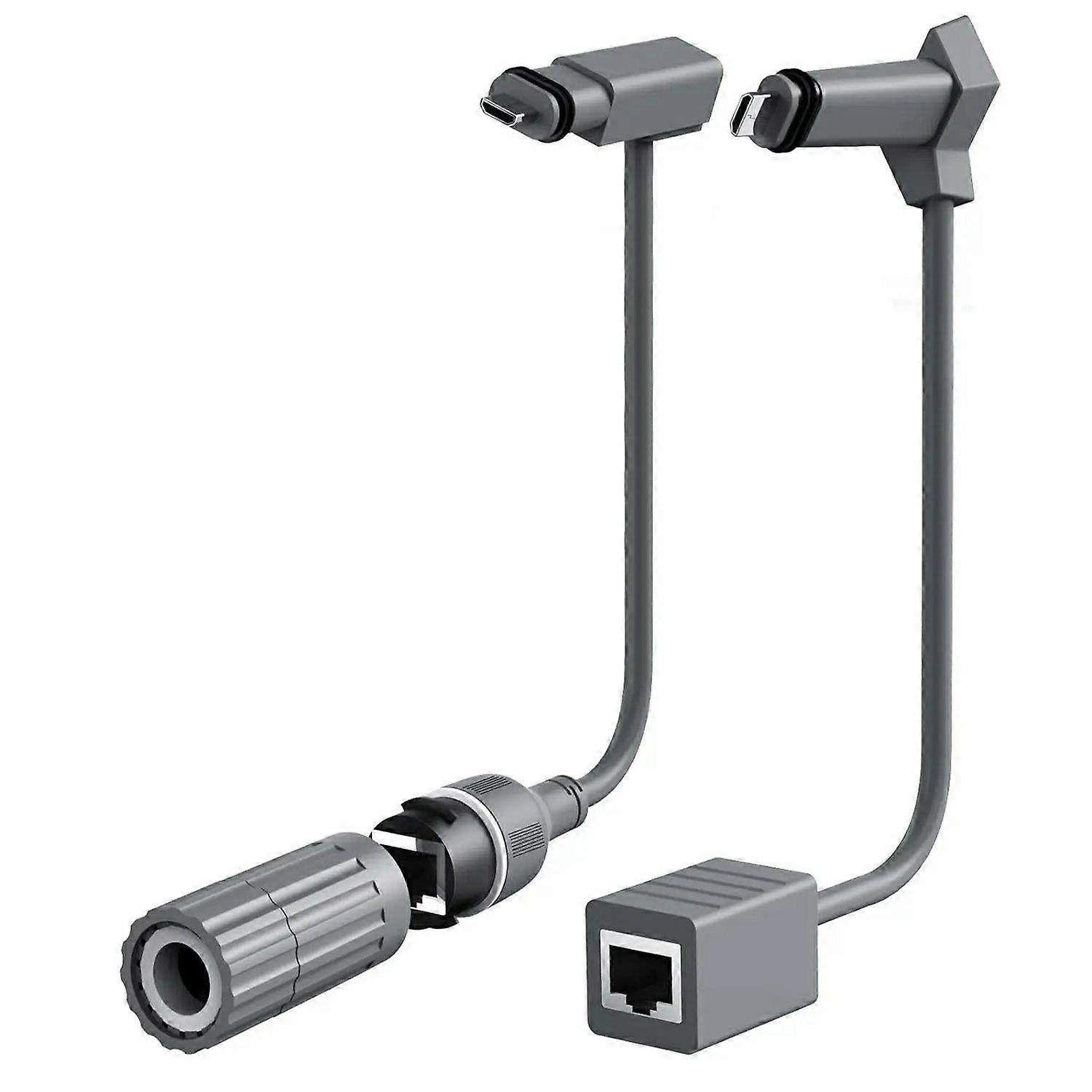 2Pcs For Starlink V2 Cable SPX to RJ45 Adapter Ethernet Cable Converter CAT5E 26AWGx4P D Connector