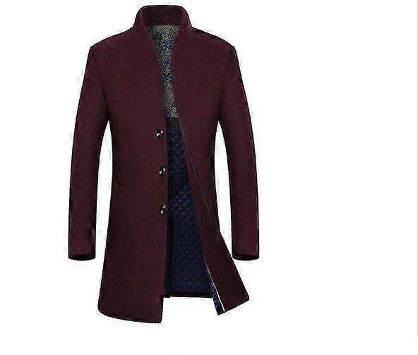 Menn's Ullinnhold Klassisk Hette stilig Trench Coat