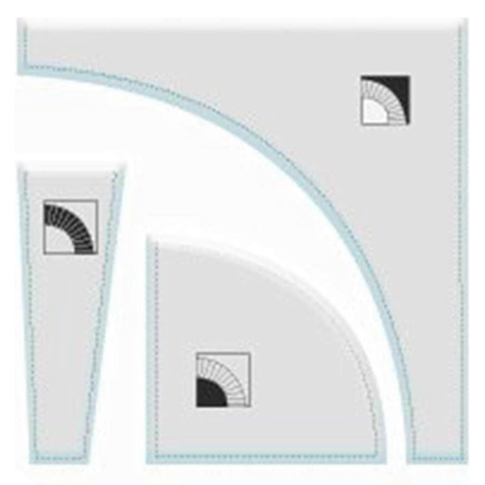 Crazy Fan Quilt Template Set Portable Quilting Rulers Acrylic Stencils for DIY Crafting Tool