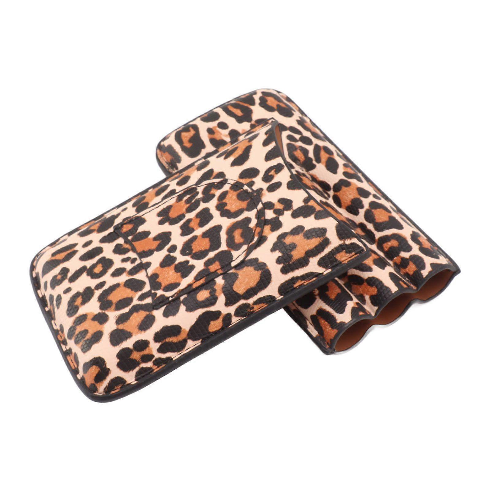 Cigar Case Portable Travel Humidor Case 3 Finger Cigar Carrying Case With Moisturize Function Edition