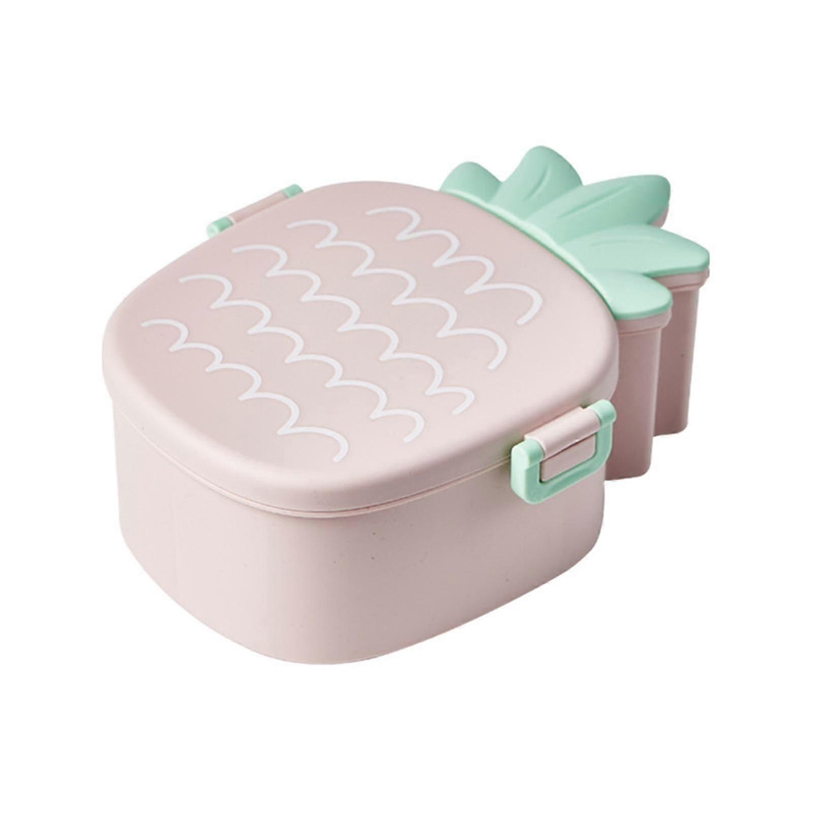 Kids School Portable Bento Case Easy To Carry Cute Pineapple Shaped Lunch Box Suitable For Fruits Candies Cookies