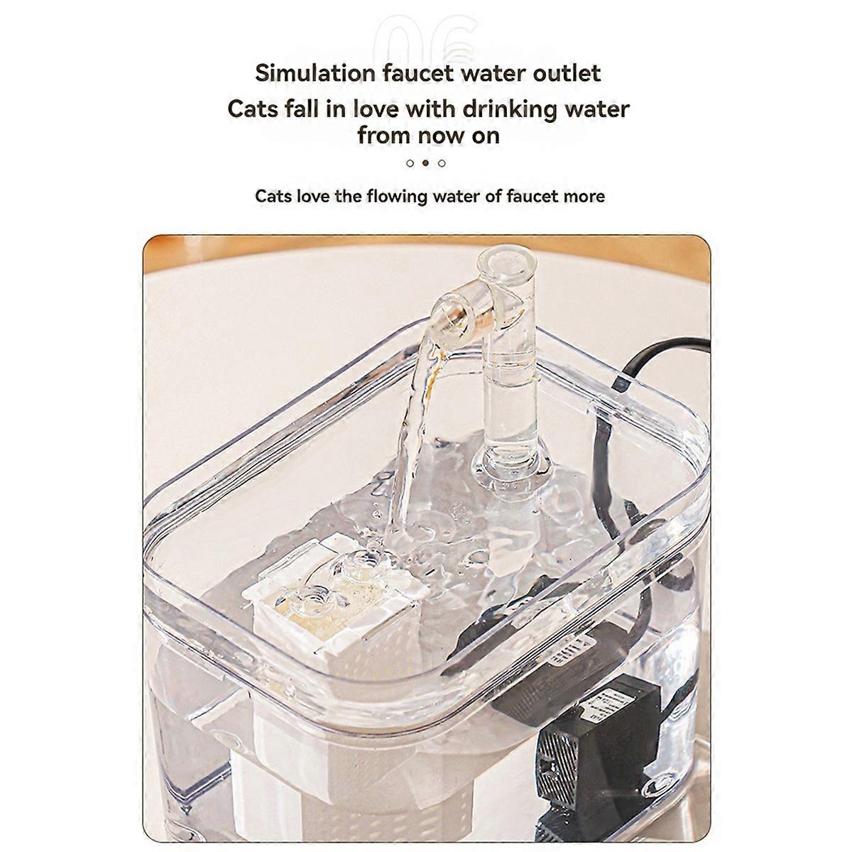 Automatic Circulation Flow Drinking Water Dispenser 1L Large Pet Water Fountain Kitten and Dog Drin