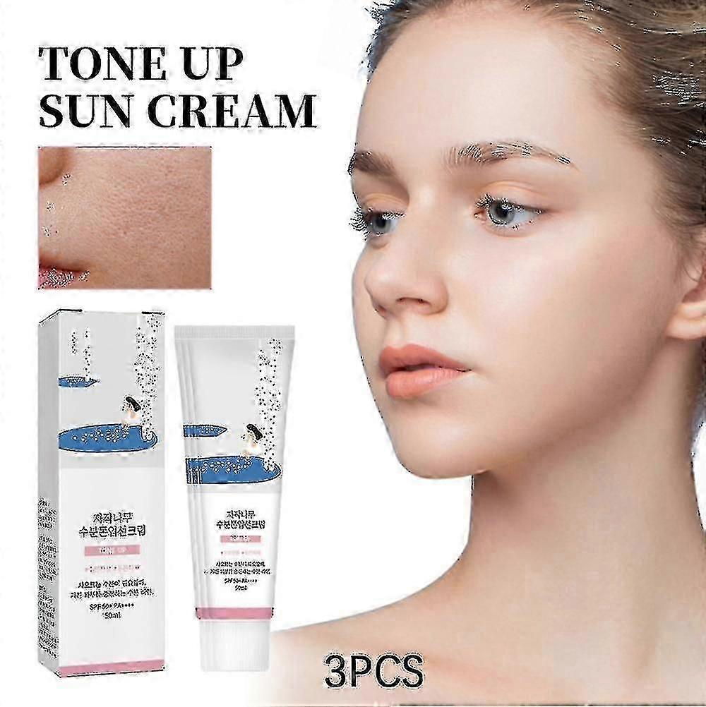 واقي الشمس Jaysuing Isolation يحمي من الأشعة فوق البنفسجية واقي من الشمس مرطب غير دهني ومبيض للبشرة | 3 قطع