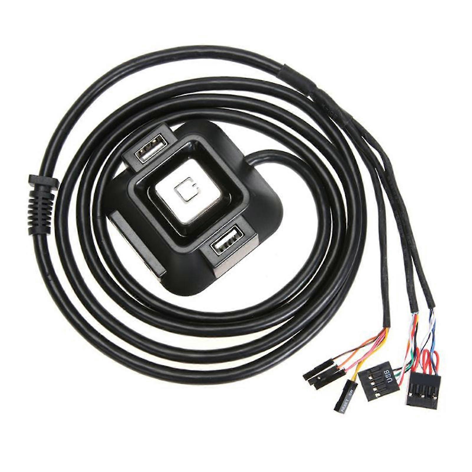 1.2m Desktop PC Switch Button Practical Wear-resistant ABS Computer Reset Switch Block Extender for Office