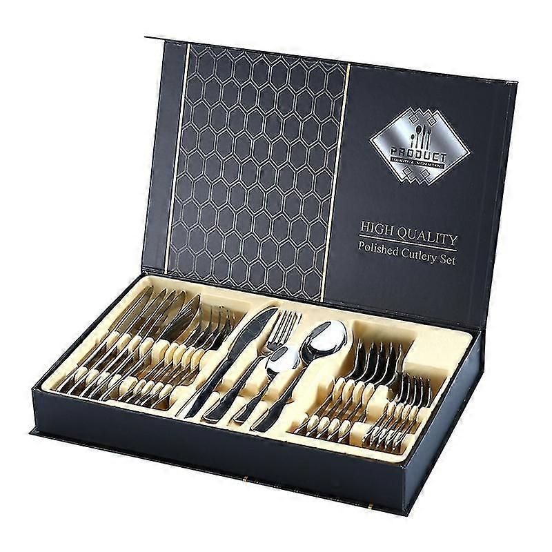 1 Set Ergonomic Stainless Steel Practical Cutlery Set Beautiful Food Grade Dinnerware Set For Home