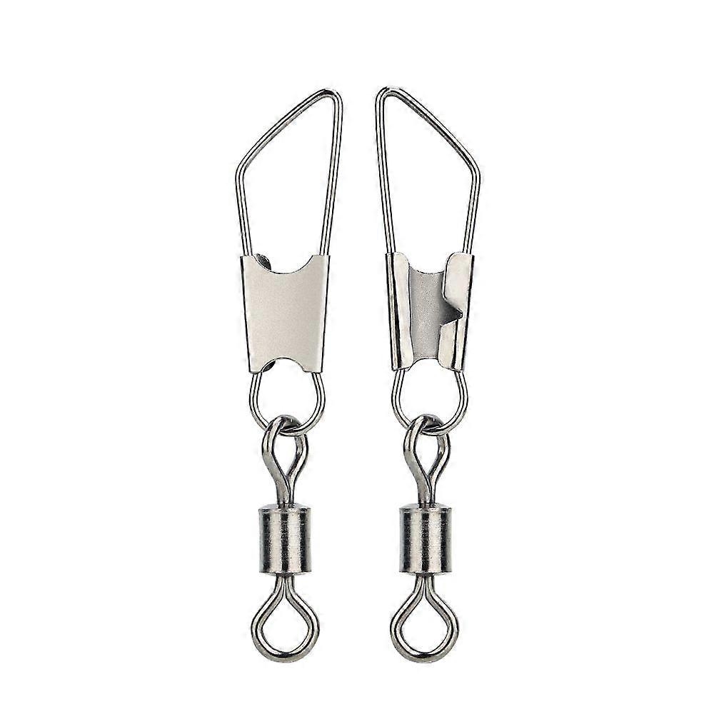 DNDYUJU 50Pcs Copper Solid Rings Fishing Connector With Snap Interlock For River Fishing Fishing Accessory