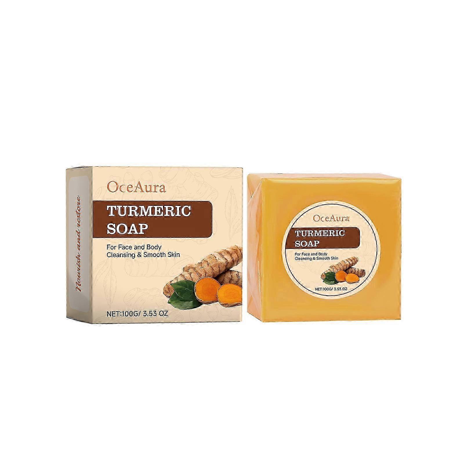 Tumeric Soap for Dark Spots, Turmeric Soap Bar for Face & Body, Turmeric Soap Bar for Hyperpigmentation, Smooth Skin, Deep Cleansing