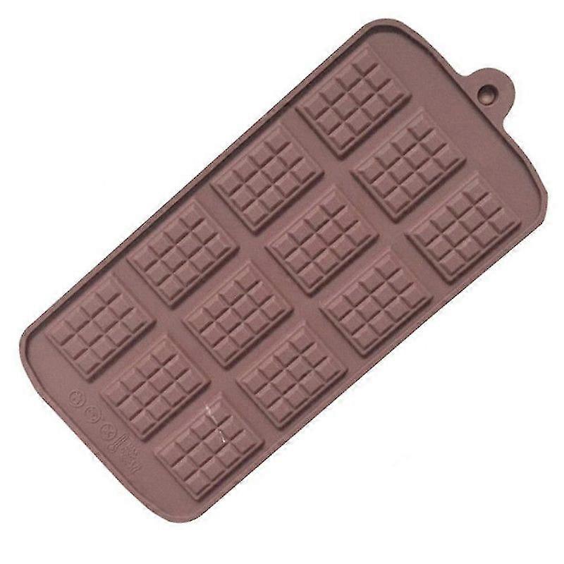 12 Grid Square Chocolate Silicone Bar Block Ice Cake Candy Sugar Baking Mold