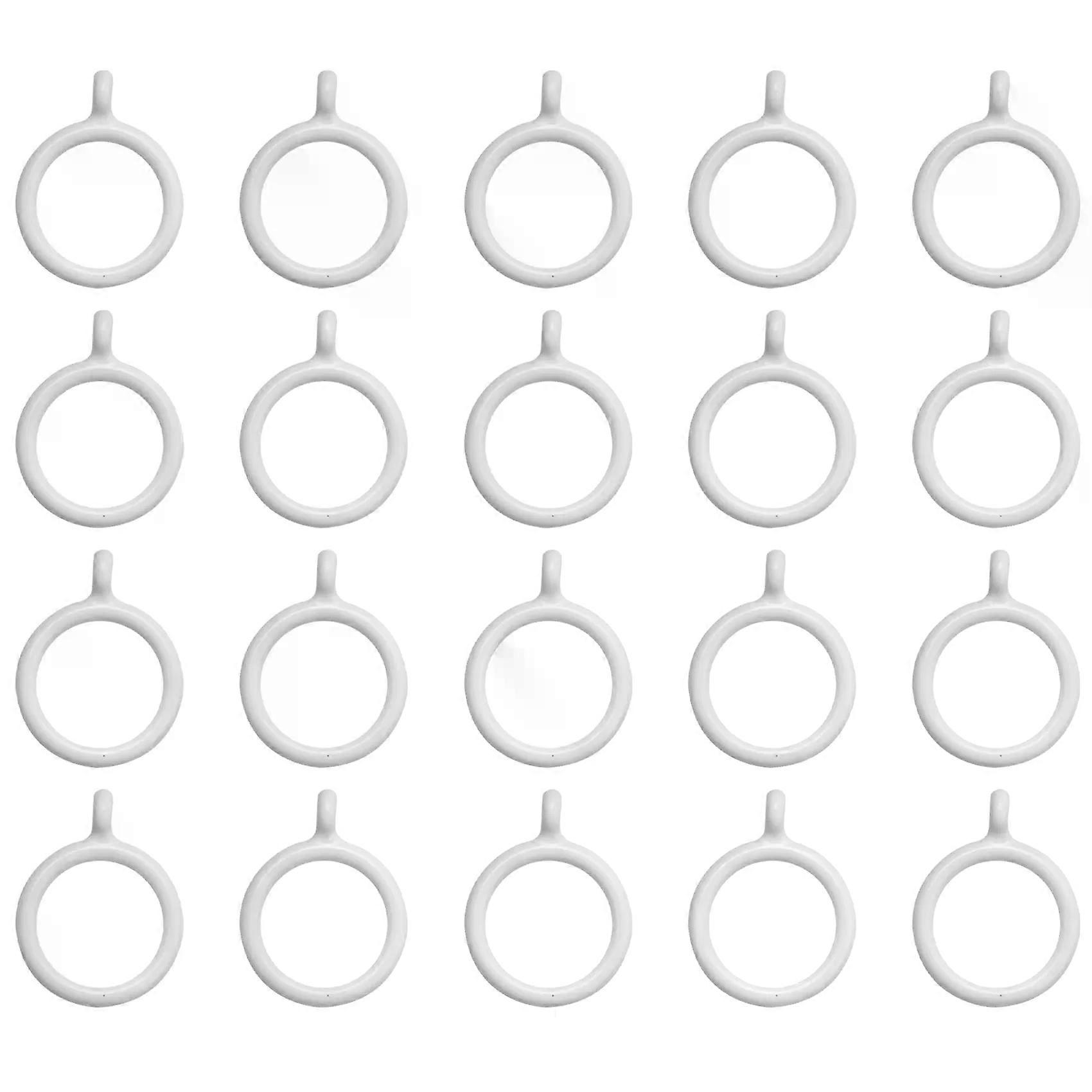 20X White 25mm Inner Rings Plastic Curtain