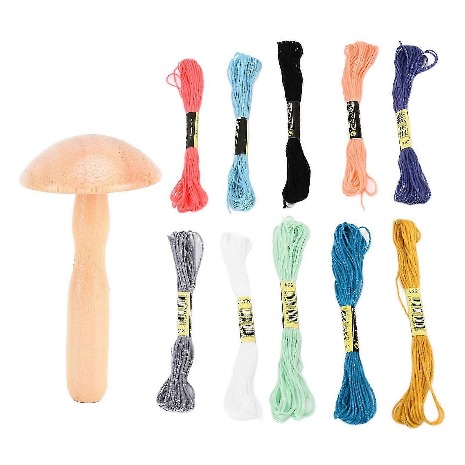 Kit de broderie avec aiguilles à poinçonner colorées et multifonctions